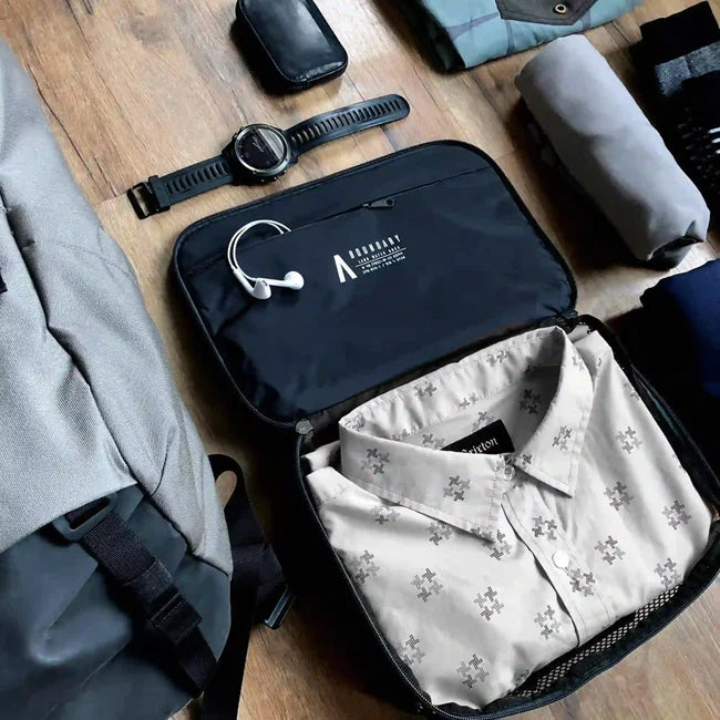 Folded clothes packed inside a PK-1 Packing Cube