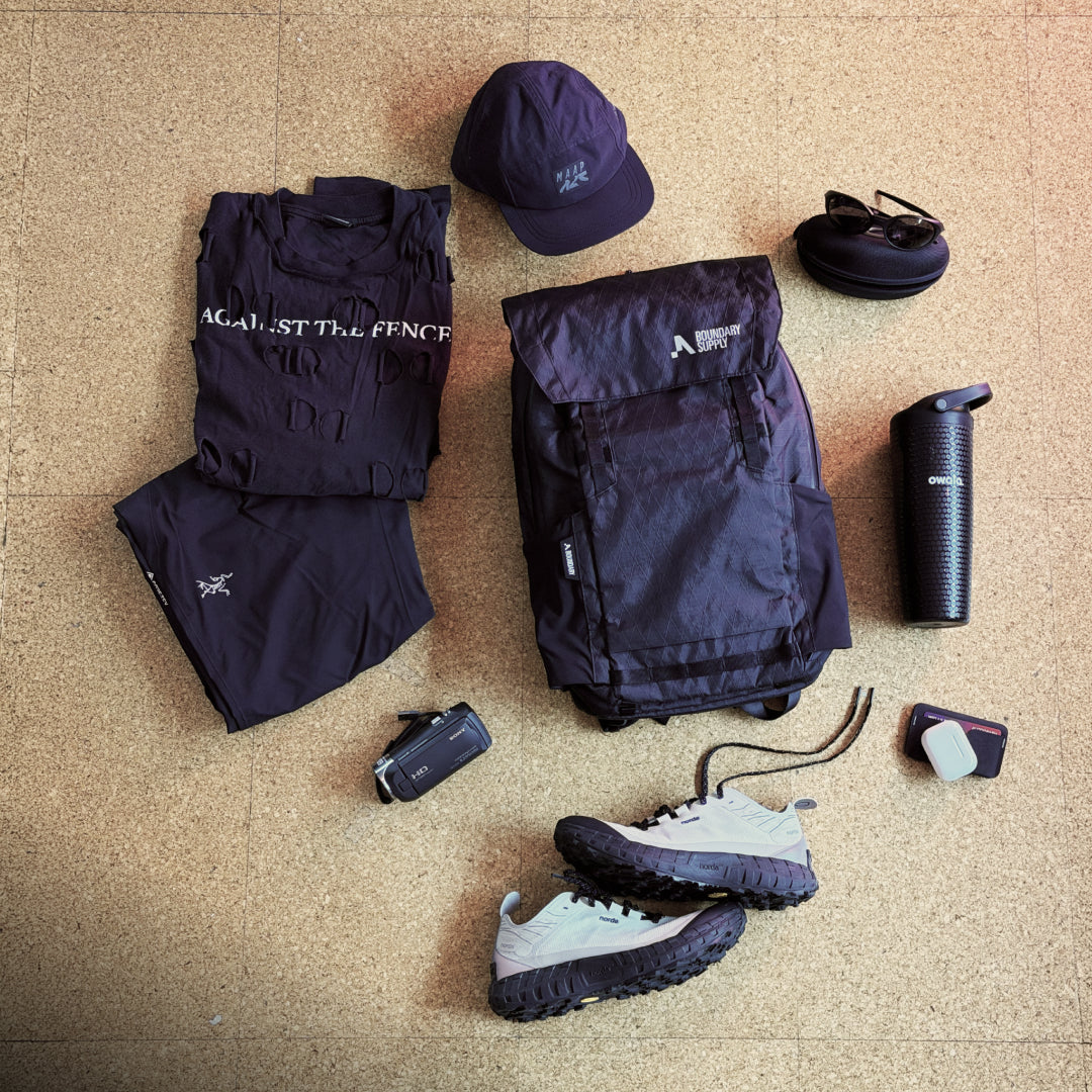 Minimalist travel gear and Boundary Supply backpack